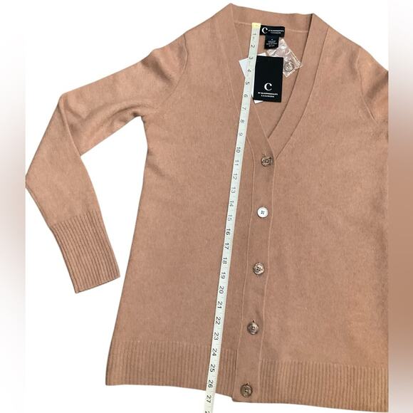 C by Bloomingdale’s 100% Cashmere Women’s Long Sleeve Sweater Size Small NEW NWT - Picture 4 of 9